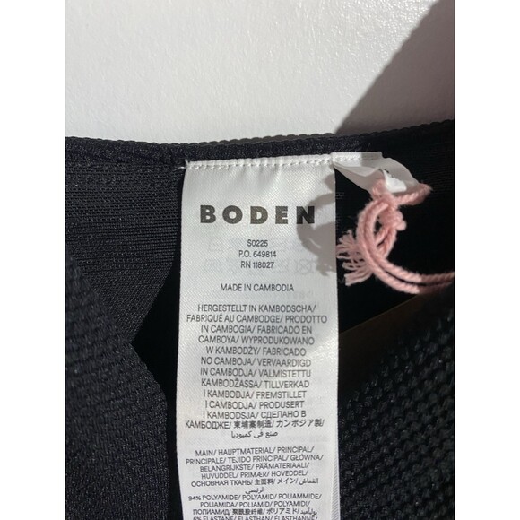 Boden Swimsuit 16-18 Black Arezzo V-neck Panel One Piece Resort Beach Vacation - Picture 9 of 16